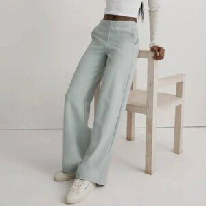 Madewell Black Ponte Wide-Leg Pants, S